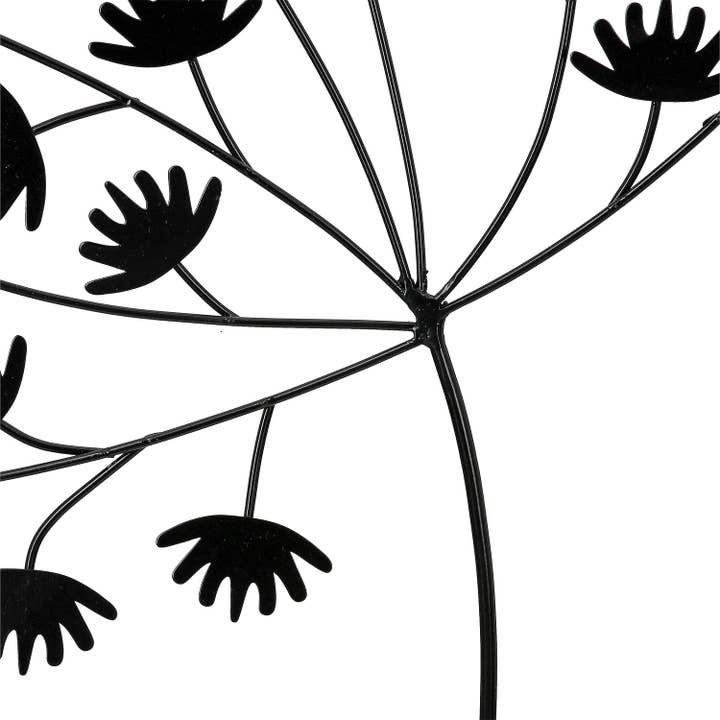 Dandelion wall relief, black h.40 cm for wholesale on Faire3