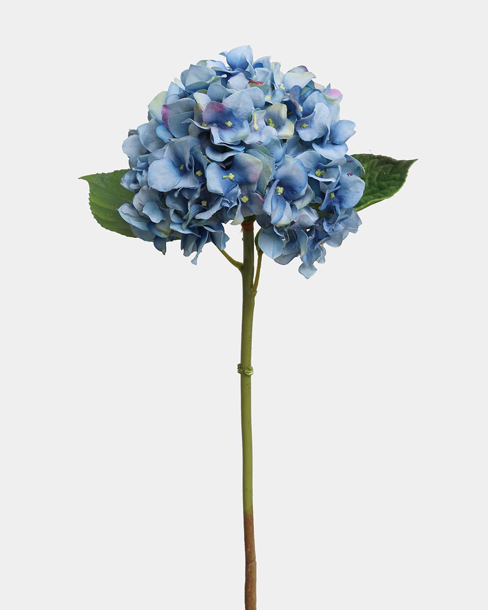 Prestige Botanicals – wholesale Artificial flowers – Real Touch Blue Hydrangea 18”