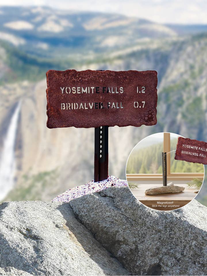 Chutes de Yosemite & Chute de Bridalveil pour la vente par Yosemite Trail Signs