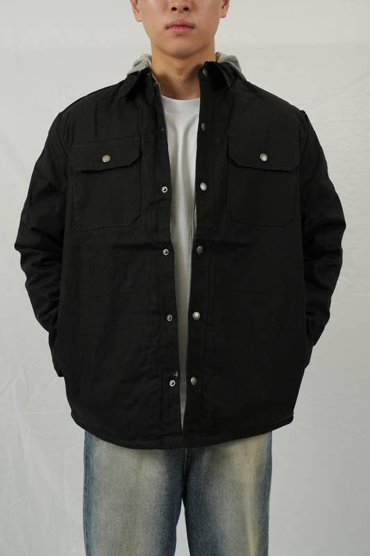 Lime Tree Clothing Inc. - Wholesale Shirt Jacket/Shacket - Men's - Men's Duck Canvas Hooded Shirt Jacket – Stylish & Versatile 5