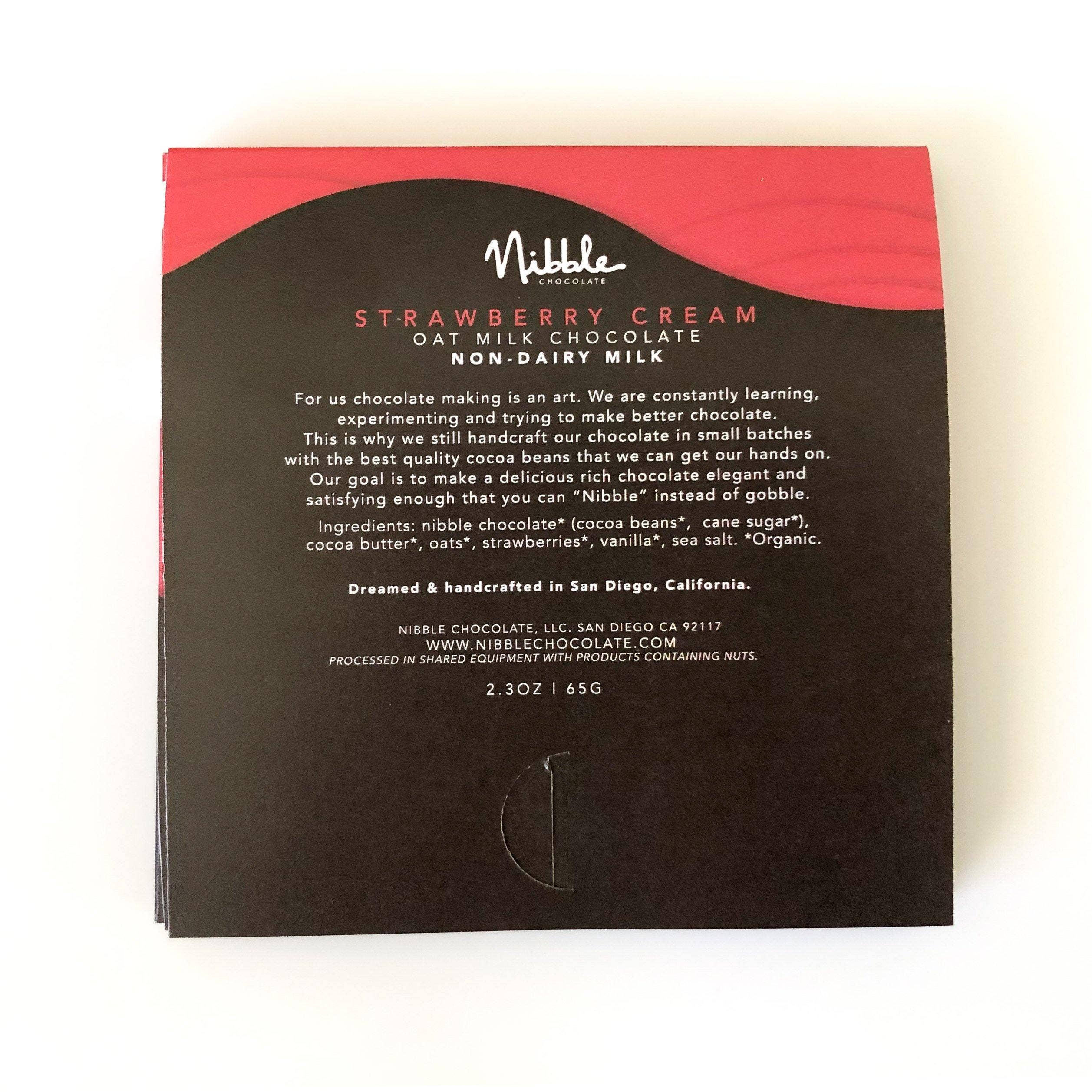 Nibble Chocolate - Wholesale Chocolate Bar - Inclusion Bar | Strawberry Cream Oat Milk | Non-Dairy Milk1
