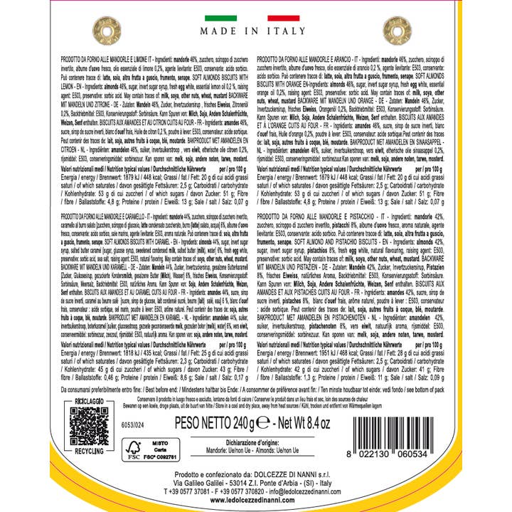 Le Dolcezze di Nanni - Wholesale Cookie - 6053 Soft Amaretti mix spring Italy Tuscany2