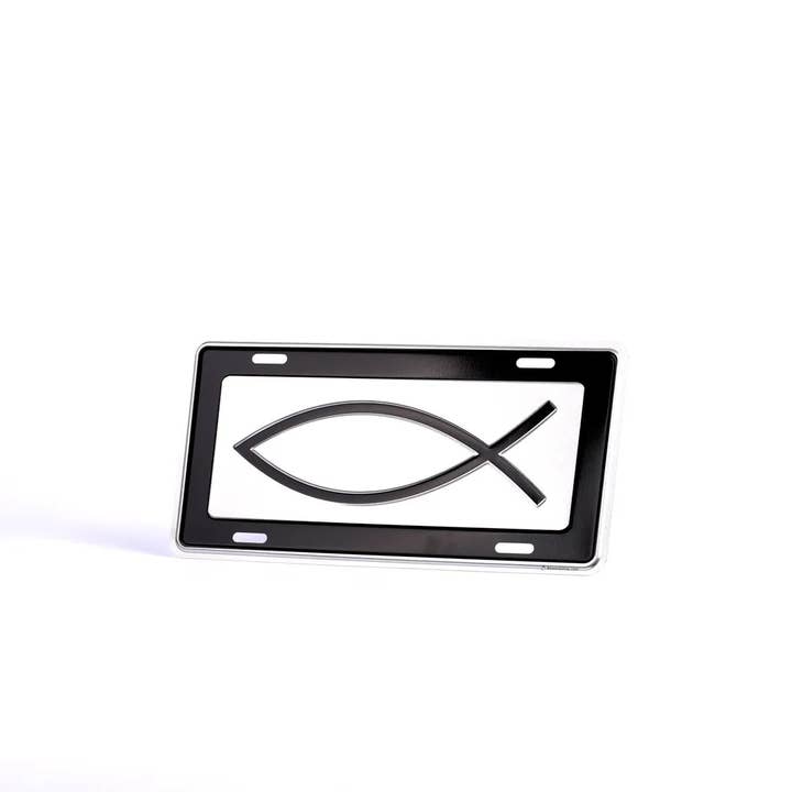 Swanson Christian Products - Wholesale Car Decorative Charm - Unisex - Autotag Deluxe - Fish - Silver2