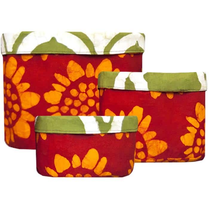 Stackable Bins: Sunflower - Red-Organic for wholesale by Global Mamas