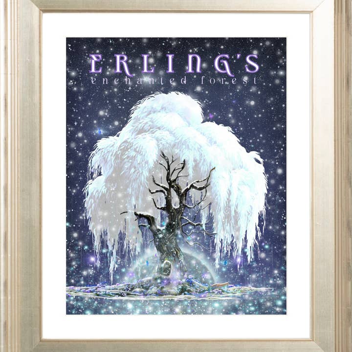 Erling's Enchanted Forest - Venta al por mayor Decoración de pared - Niños y bebés - Bosque Encantado de Erling - Impresión enmarcada INVIERNO11