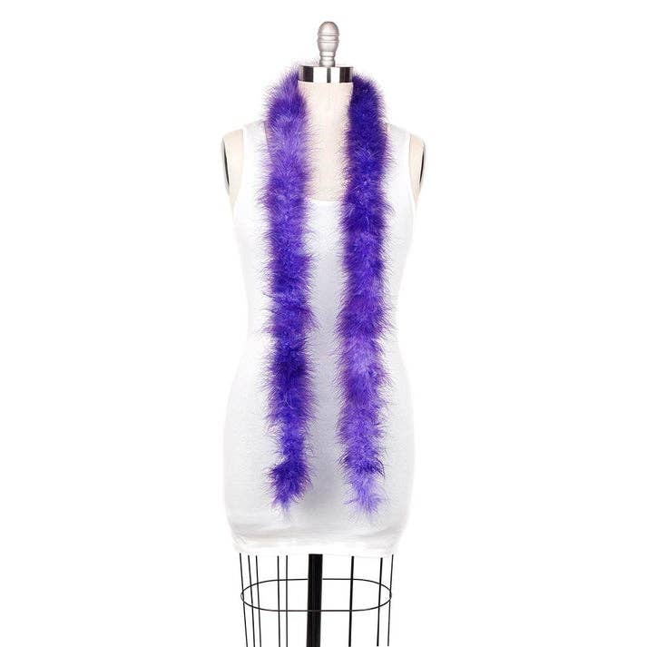 Zucker Feather Products - Vendita all'ingrosso Piume - Boa in piuma di marabù, peso medio, con punta, viola/regale