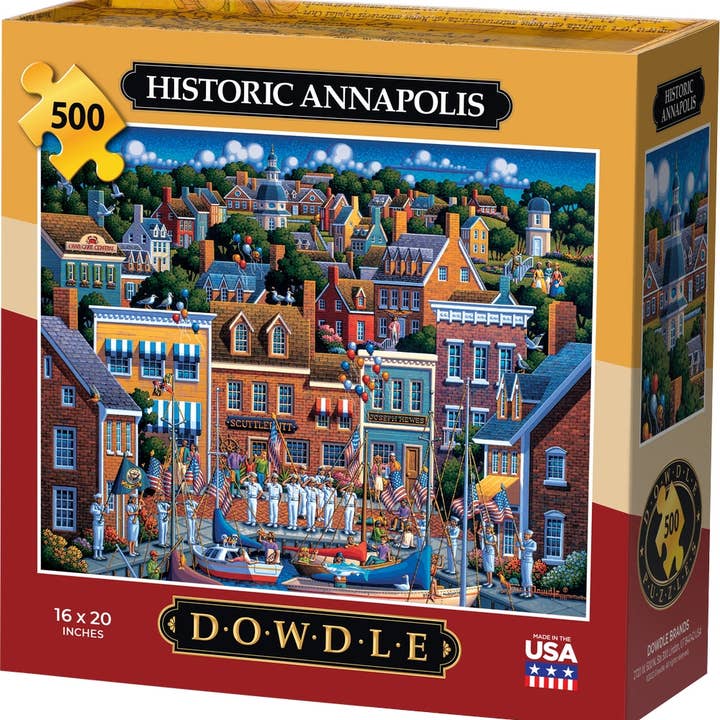 Boardwalk Puzzle Company - Vente Puzzle – adulte - Annapolis historique - 500 pièces