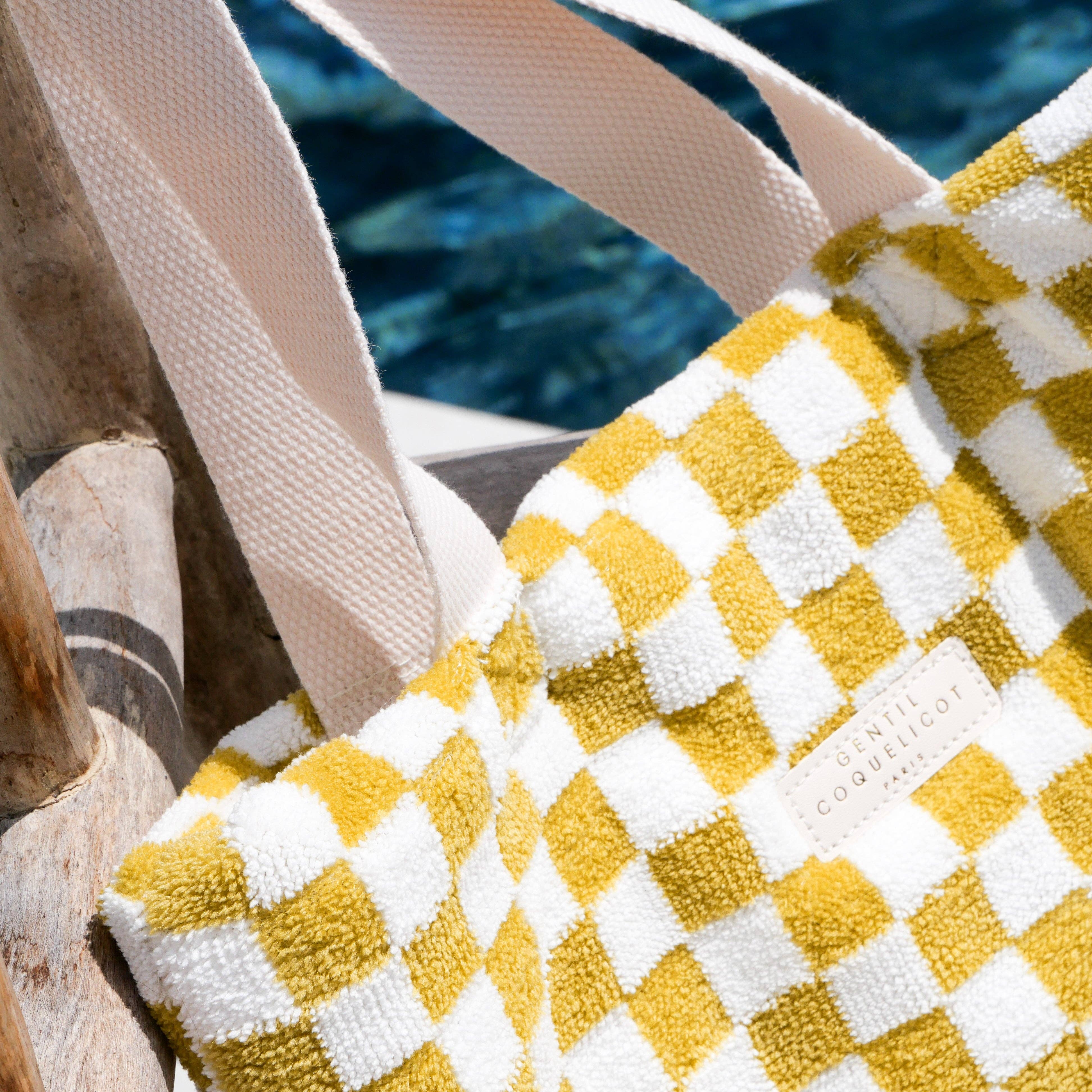 Gentil Coquelicot Paris - Wholesale Tote Bag - Women's - Checkered sponge tote bag (3 colors)6