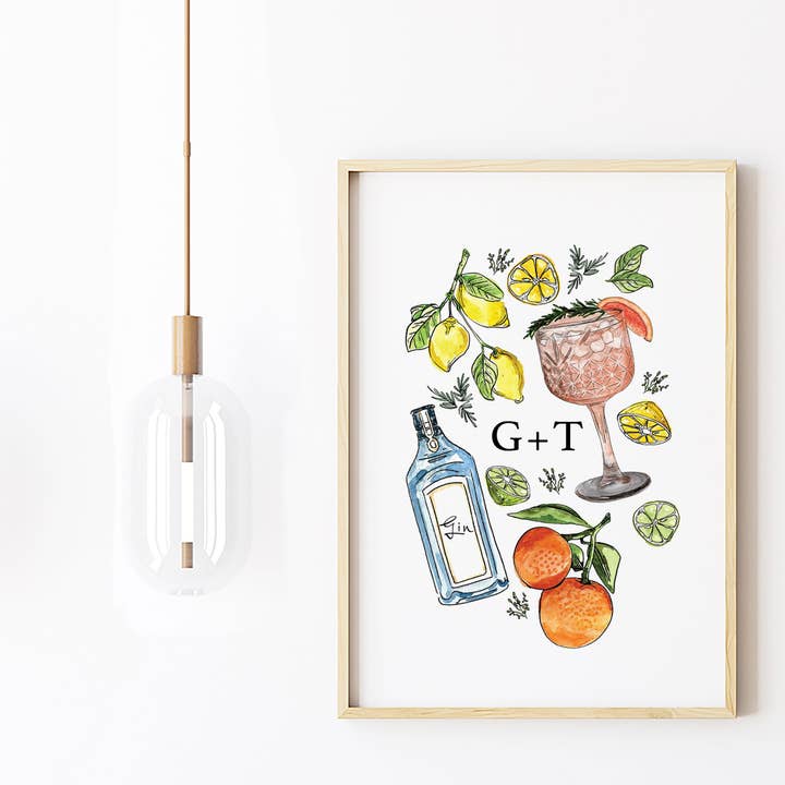 G&T posterafdruk voor wholesale door feather.ink