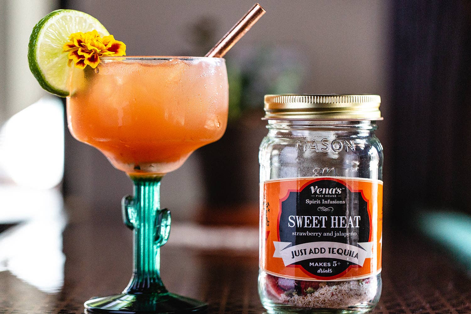 Vena's Fizz House - Wholesale Cocktail Mix/Syrup - 16 oz SWEET HEAT SPIRIT SIPPER COCKTAIL INFUSION3