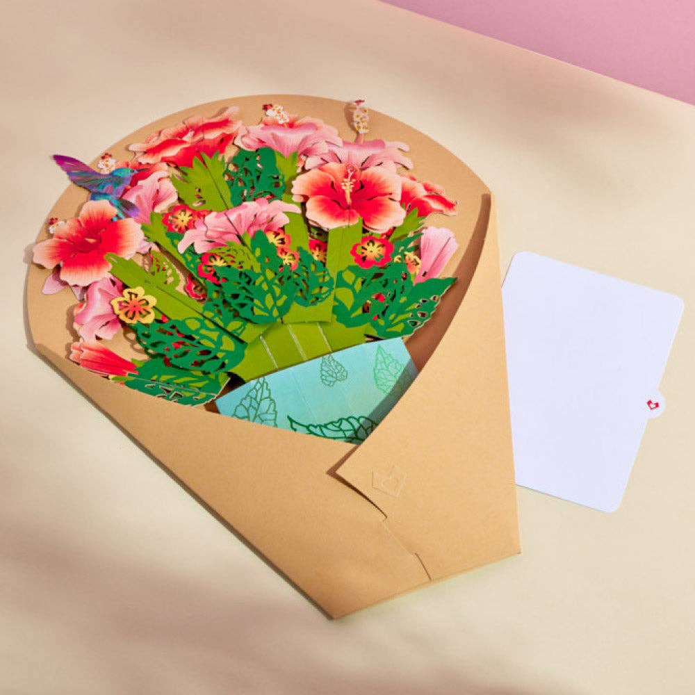 Lovepop Cards - Wholesale Everyday Greeting Card - Hibiscus Bouquet, 12x8.5" Flower Vase, Vintage5