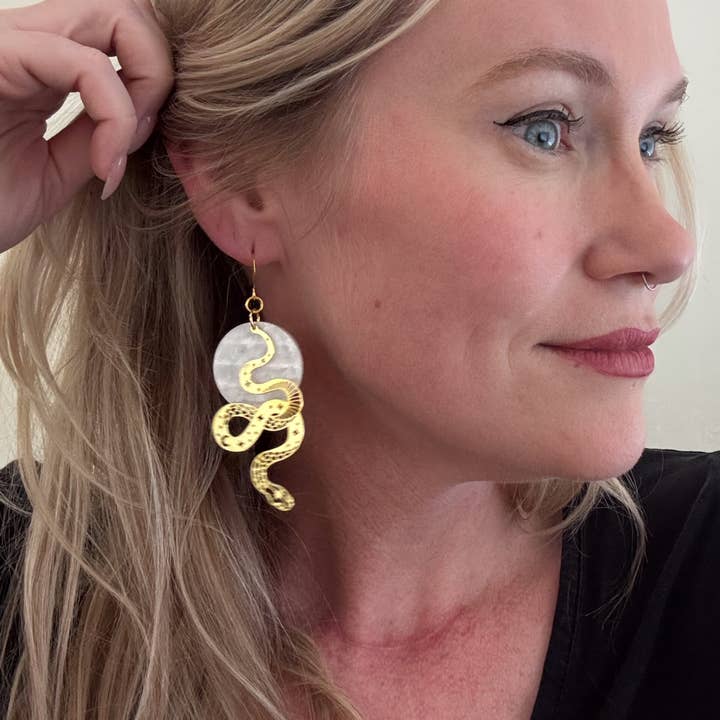 OTTI - Wholesale Dangle Earrings - Gold Snake Earrings: Cut-Out4