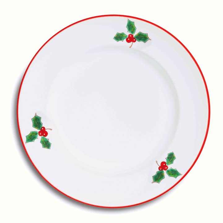 Gmundner Keramik Handels GmbH - Wholesale Dinner Plate - Winterberry ruby red rim, dinner plate gourmet (Ø 27cm)