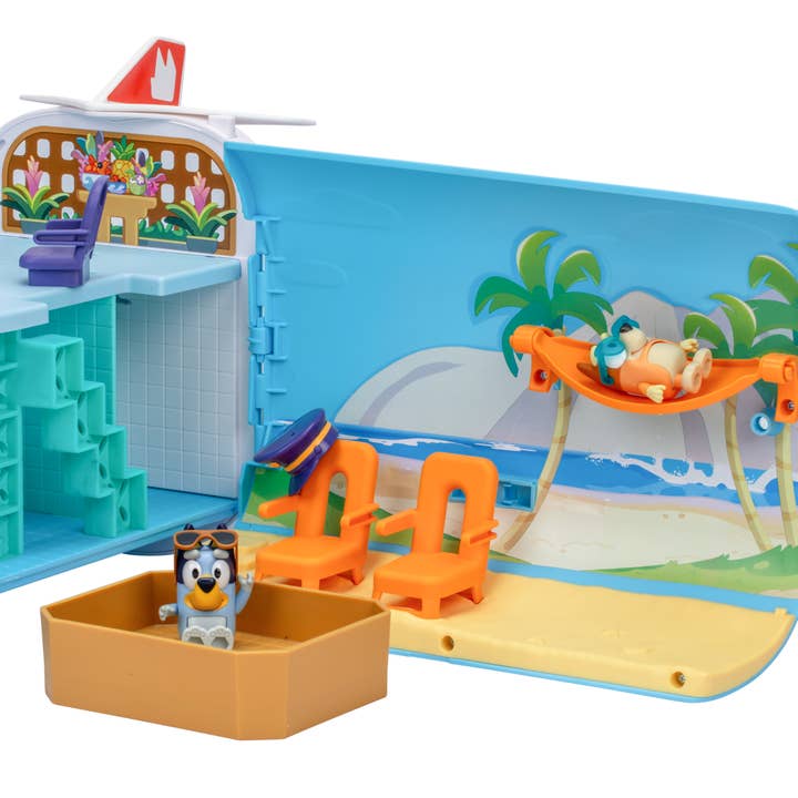 Toysmith - Wholesale Toy Set - Kids - Moose Toys Bluey 3-In-1 Airplane Boat Hotel7