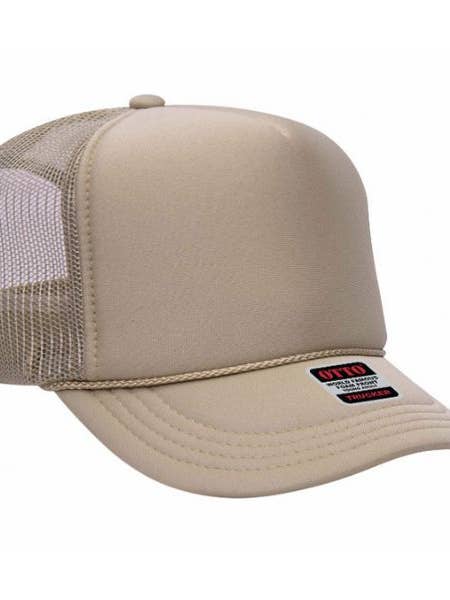 OTTO Polyester Foam Front High Crown Mesh Back Cap for wholesale by Print The Dream