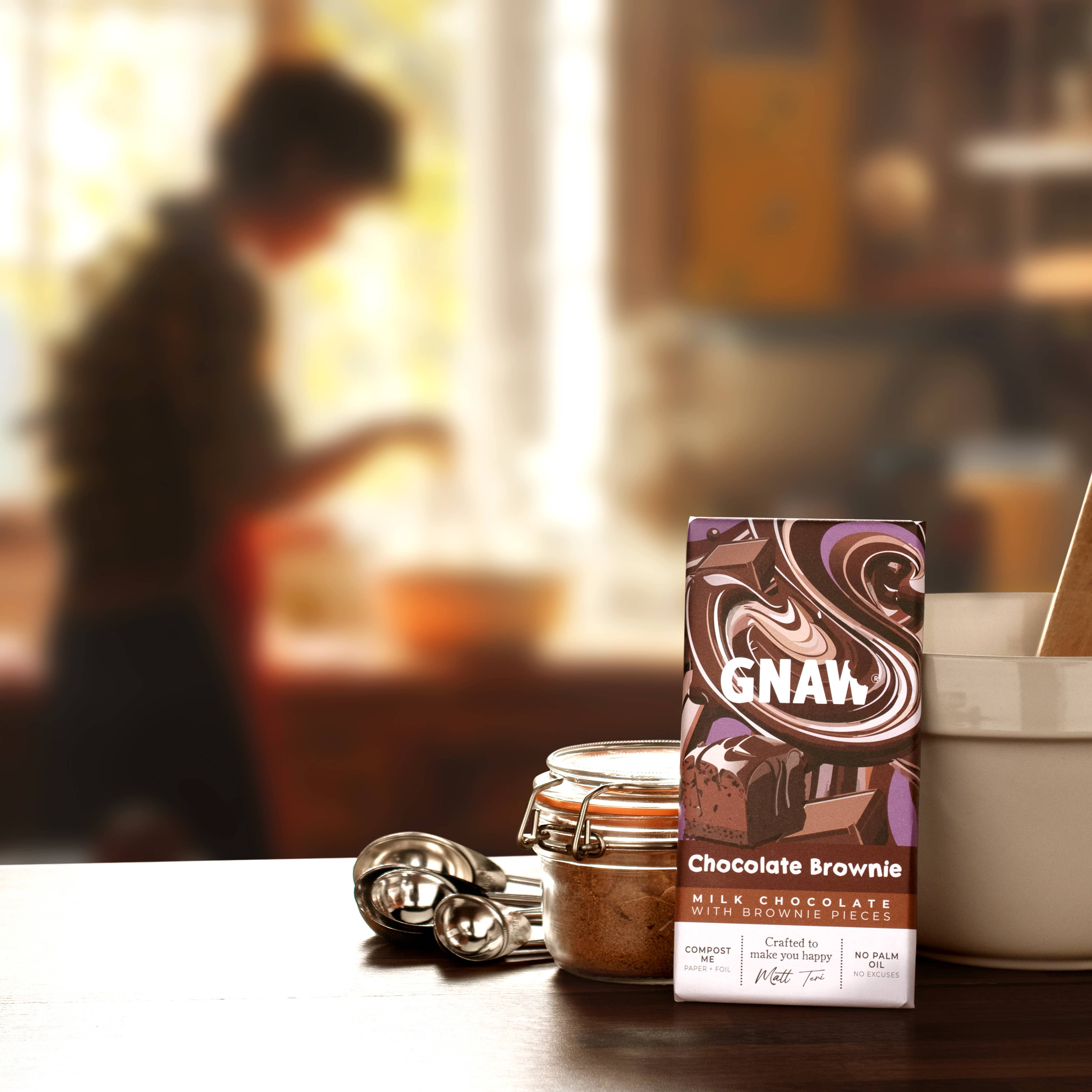 GNAW Chocolate - Vente Barre chocolatée - Tablette de chocolat brownie au chocolat au lait2