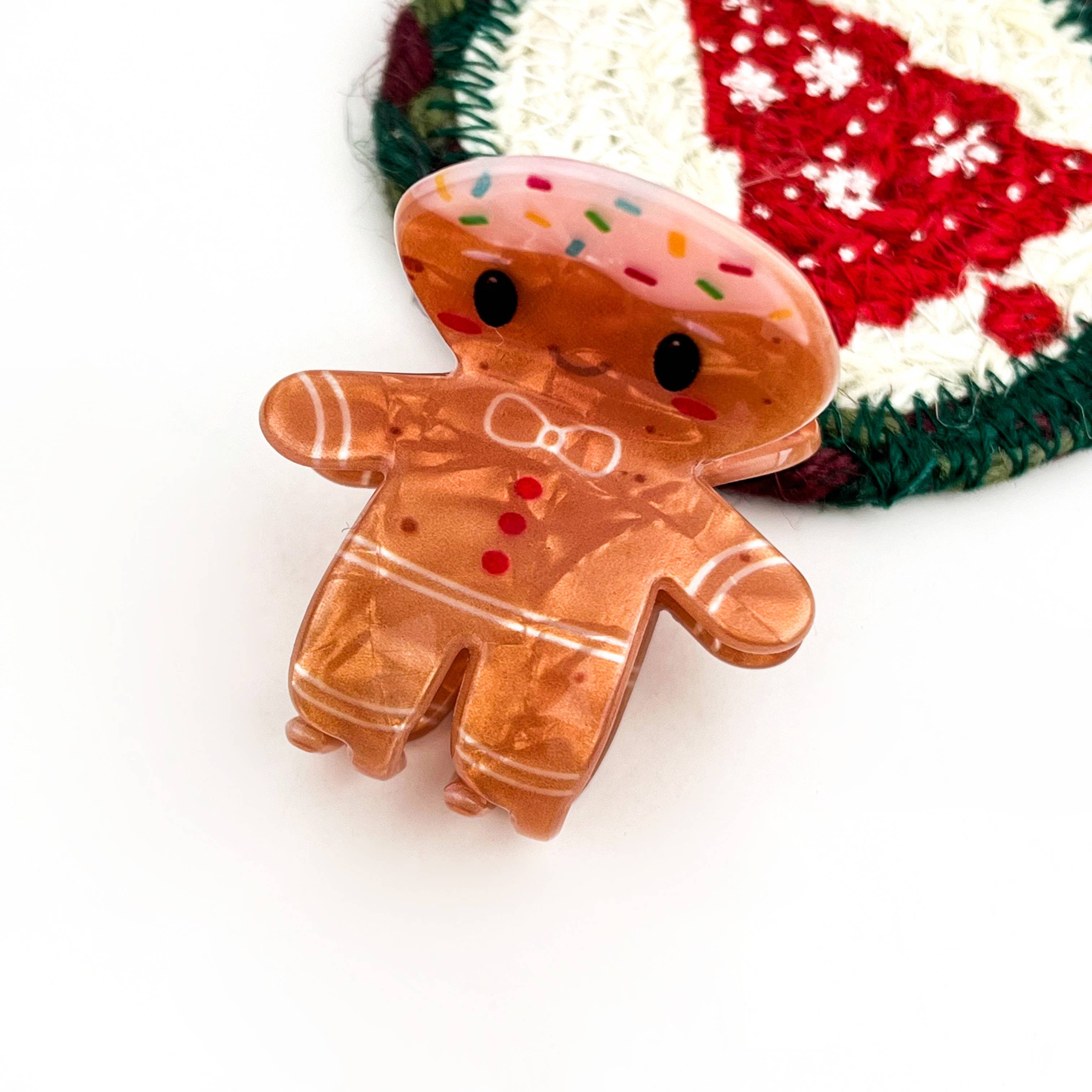 mildstyles - Wholesale Hair Clip - Women's - Small Christmas Holiday Print Hair Claw Clip1