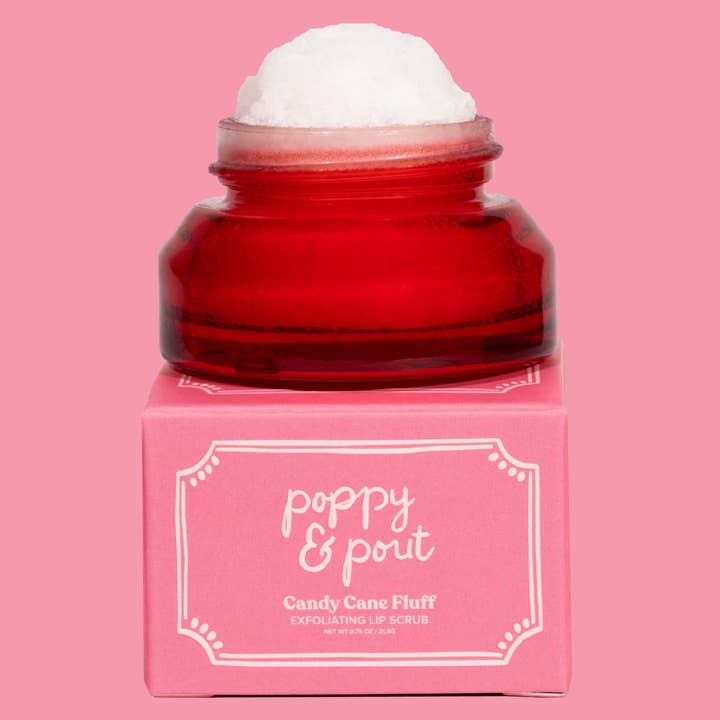 Poppy & Pout - Wholesale Lip Scrub/Polish - Limited Edition, Lip Scrub, Holiday, Candy Cane Fluff