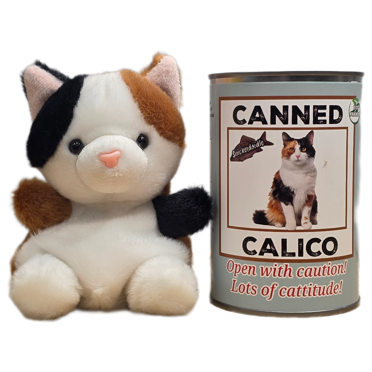 Canned Gifts - Wholesale Stuffed/Plush Toy - Kids & Baby - Canned Calico Cat | Stuffed Animal Cat Plush w/Jokes0