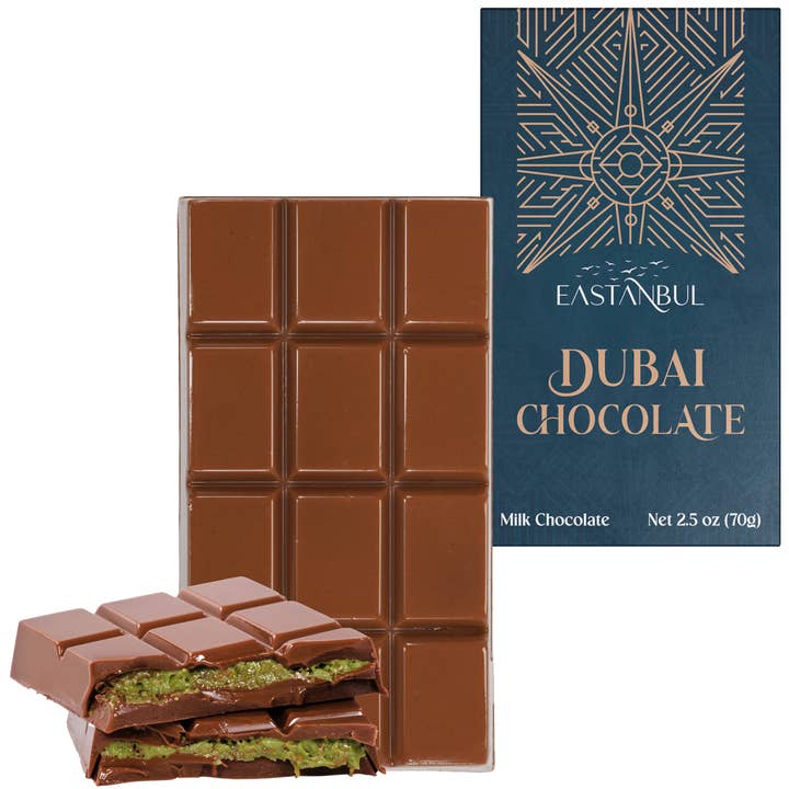 Eastanbul Dubai Chocolate Bar Pistachio, Mini Treat, Viral Candy, 2.5oz for wholesale by Eastanbul