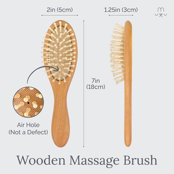 Natemia - Wholesale Hair Brush/Comb - Kids & Baby - Wooden Baby Hair Brush Set (3 Piece)8