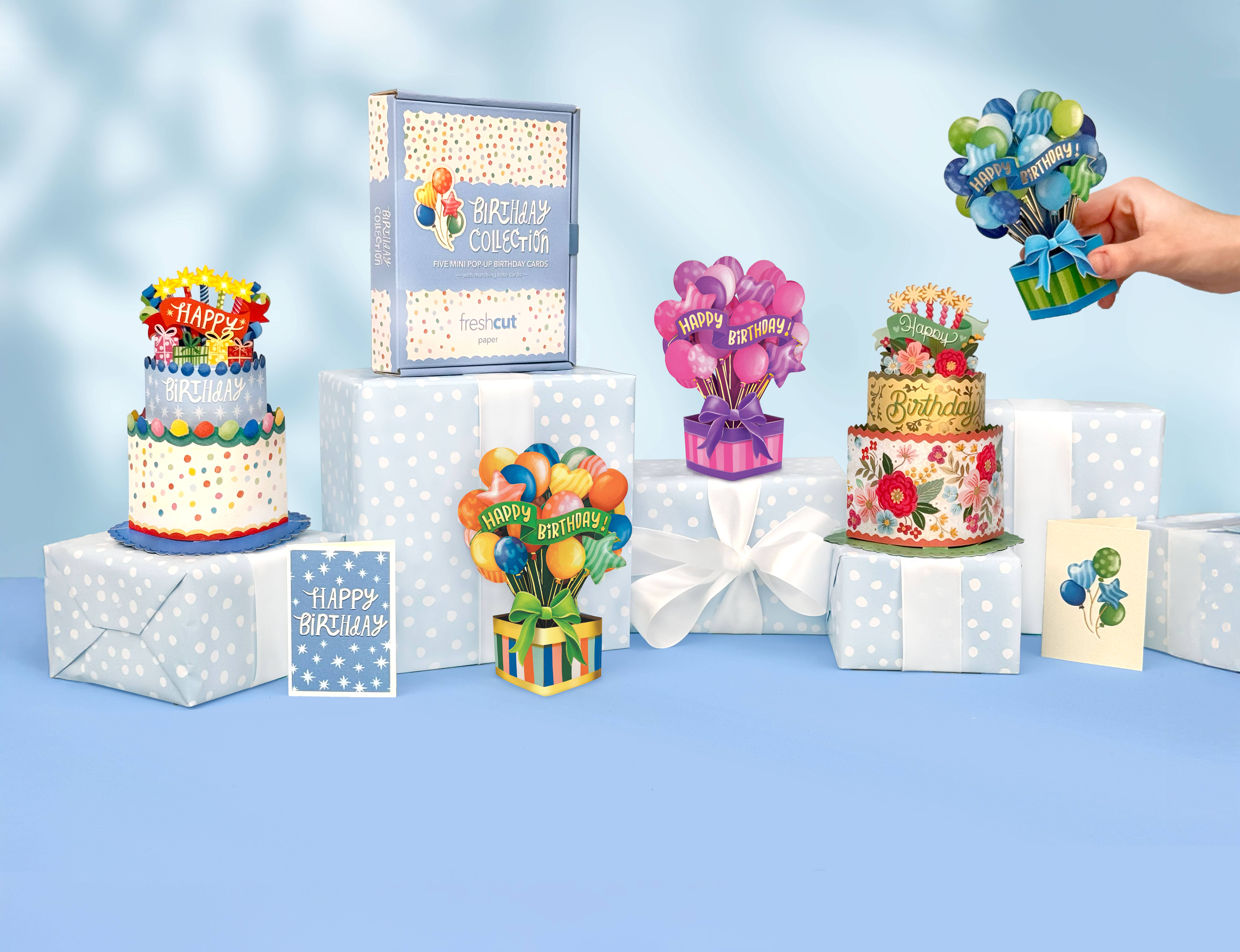 FreshCut Paper LLC - Wholesale Birthday Card - Birthday Collection Gift Box Set of 5 Mini's3
