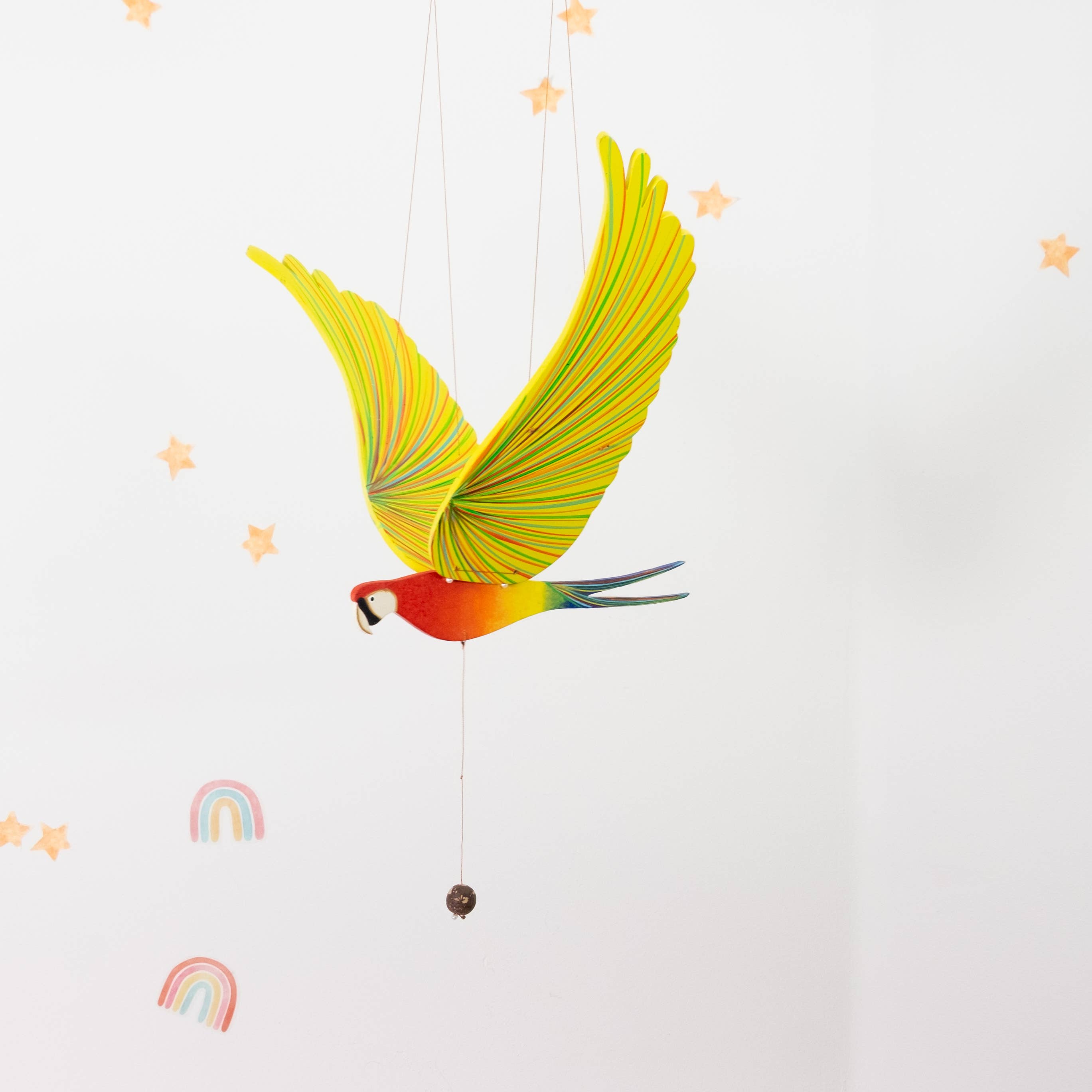 Tulia's Artisan Gallery - Wholesale Mobile - Parrot Macaw Flying Bird Mobile