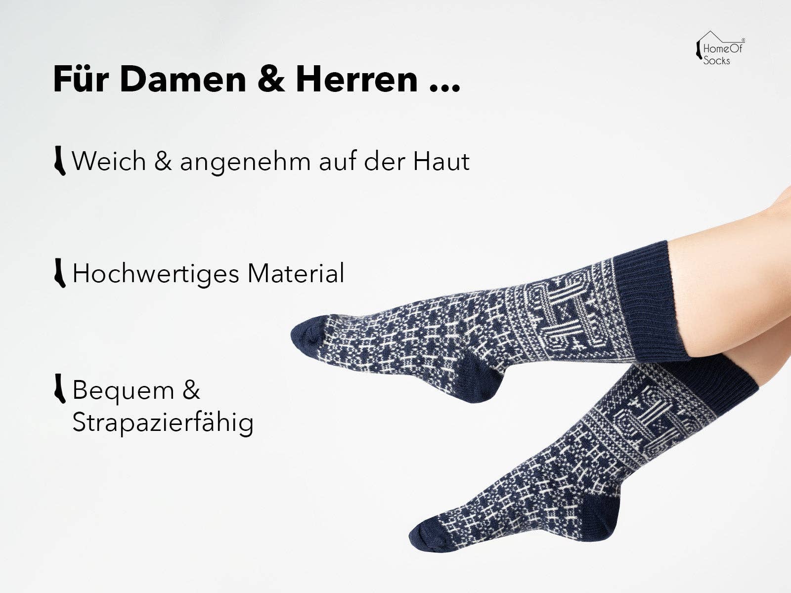 HomeOfSocks - Wholesale Socks - Unisex - Scandinavian wool sock “Finland” lucky symbol2