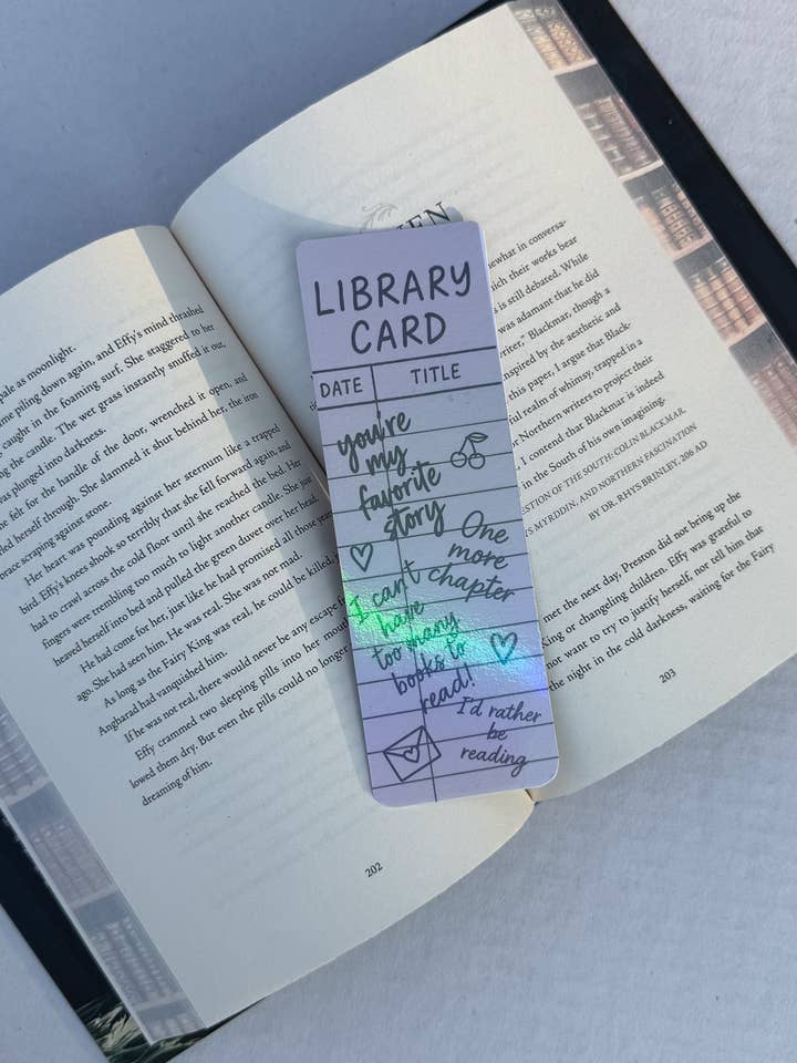 Library Card Laminated Bookmark for wholesale by People and Paperwork