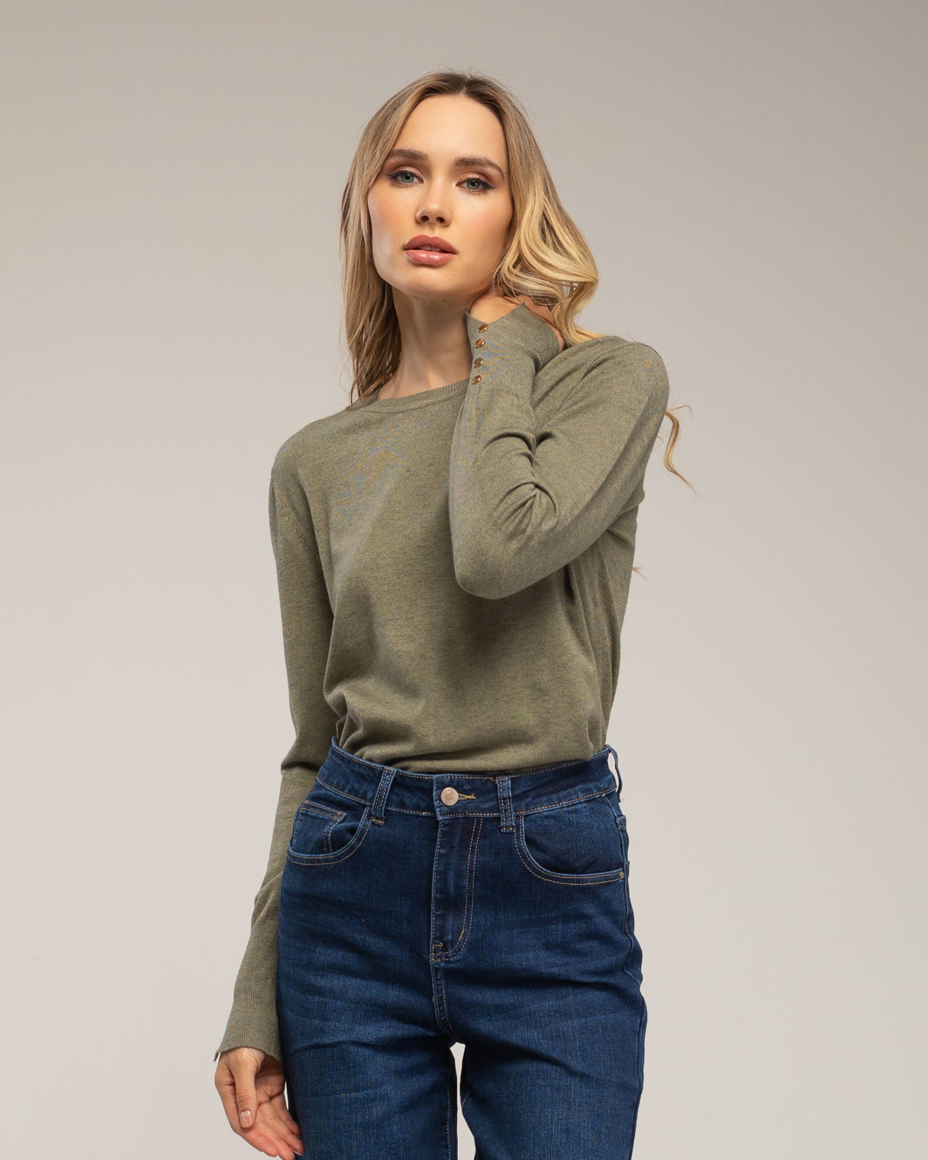 Tantra - Wholesale Knit Sweater - Women's - Fine knit sweater with wool, round neck8