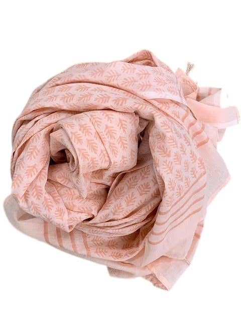 Asia West - Wholesale Scarf - Women's - Peach Cotton Voile Scarf / Shawl or Sarong 0