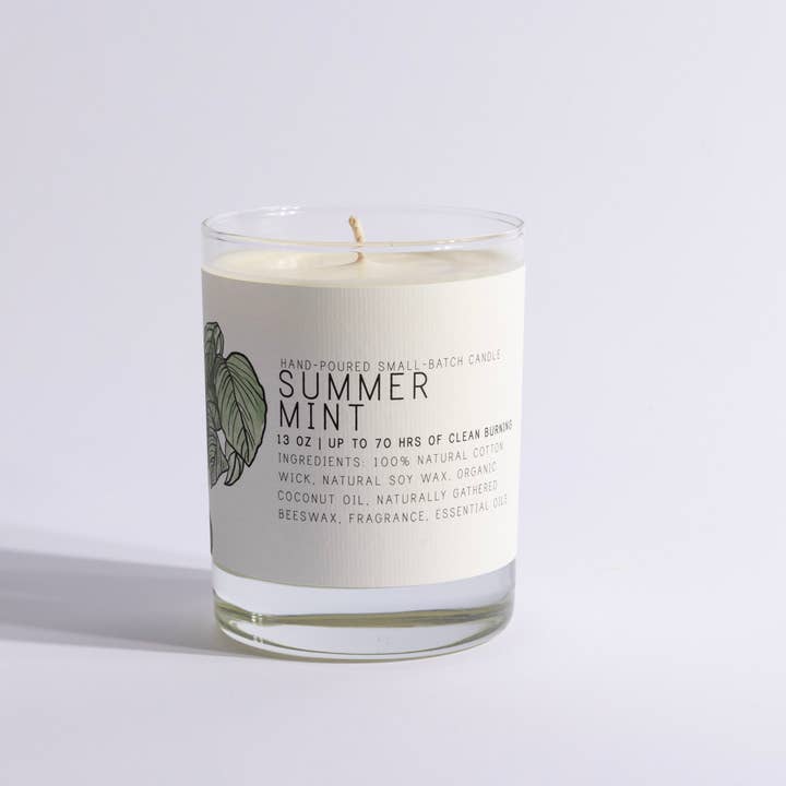 Just Bee - Wholesale Jar/Filled Candle - Summer Mint - Just Bee Candles