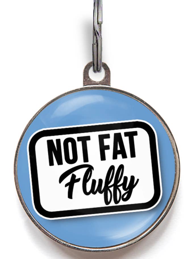 Nicht fett, flauschig – Mutiges lustiges Haustier-QR-Tag für den Großhandel von WagATudeTags