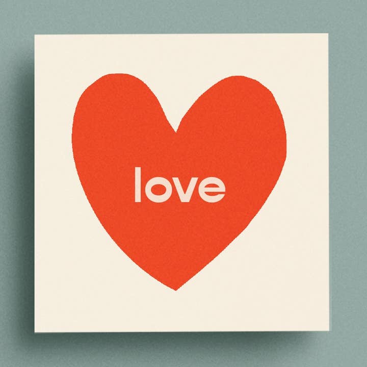 Heart Love Mini Card for wholesale by Library Design Co.