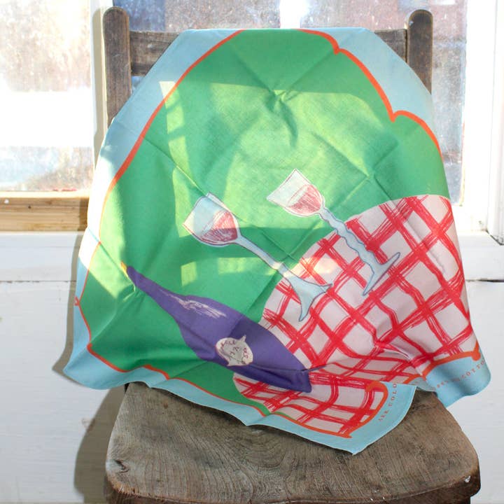 Glass of Wine Bandana for wholesale by Ark Colour Design
