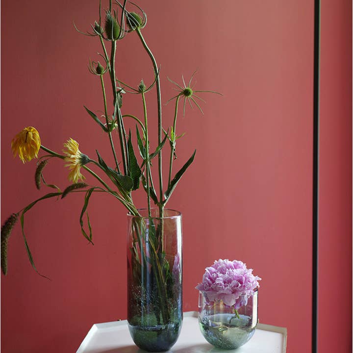 Noah Decoration - Wholesale Vase - Gradient Ice Crack cylinder glass vase10