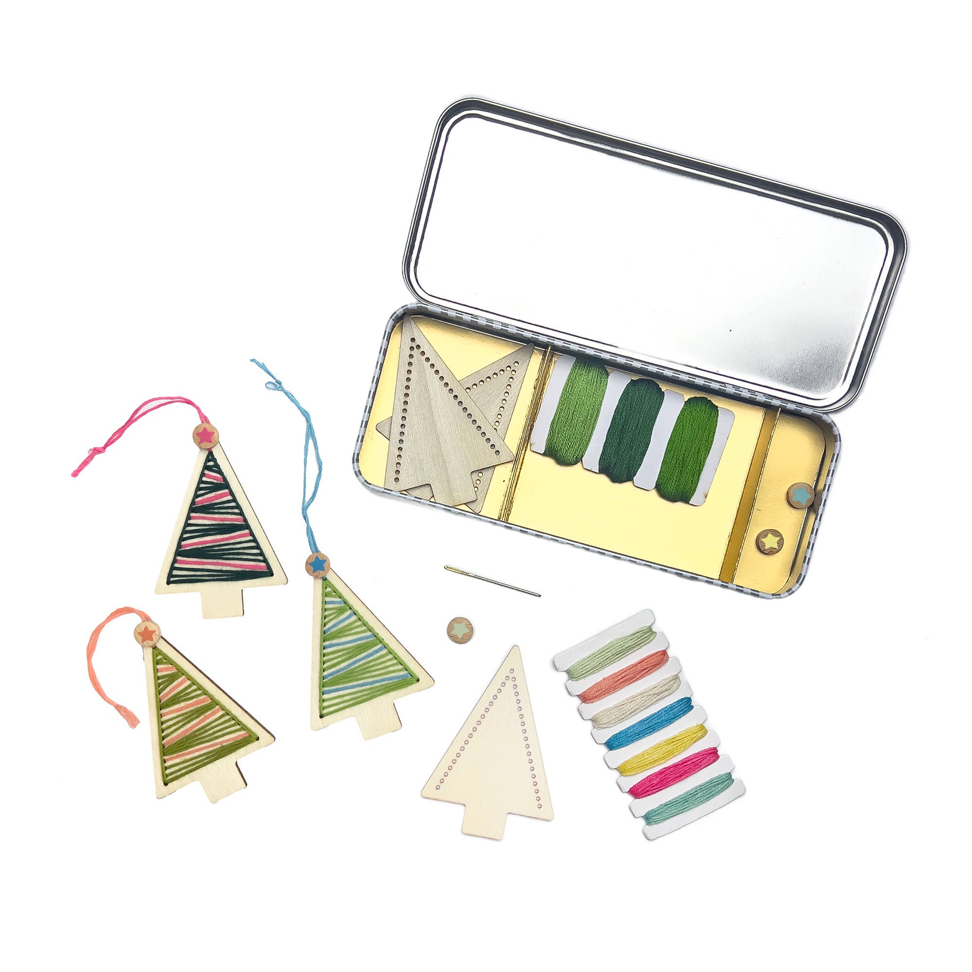 Cotton Twist (USA DUTIES PAID) - Wholesale DIY Craft Kit - Kids - Stitched Christmas Tree Decoration Kit7