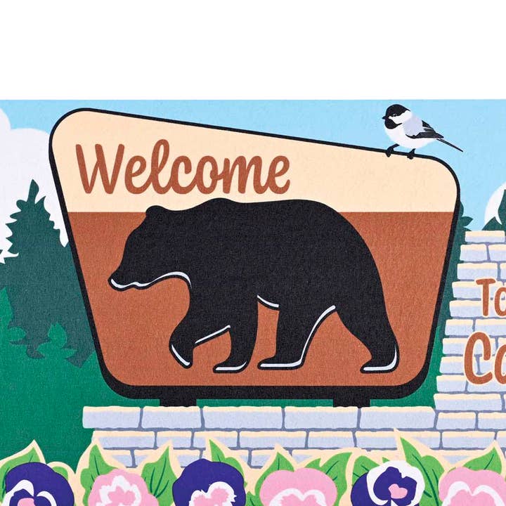 Dörrmatta Insats Välkommen till vår svarta björn för wholesale av Magnolia