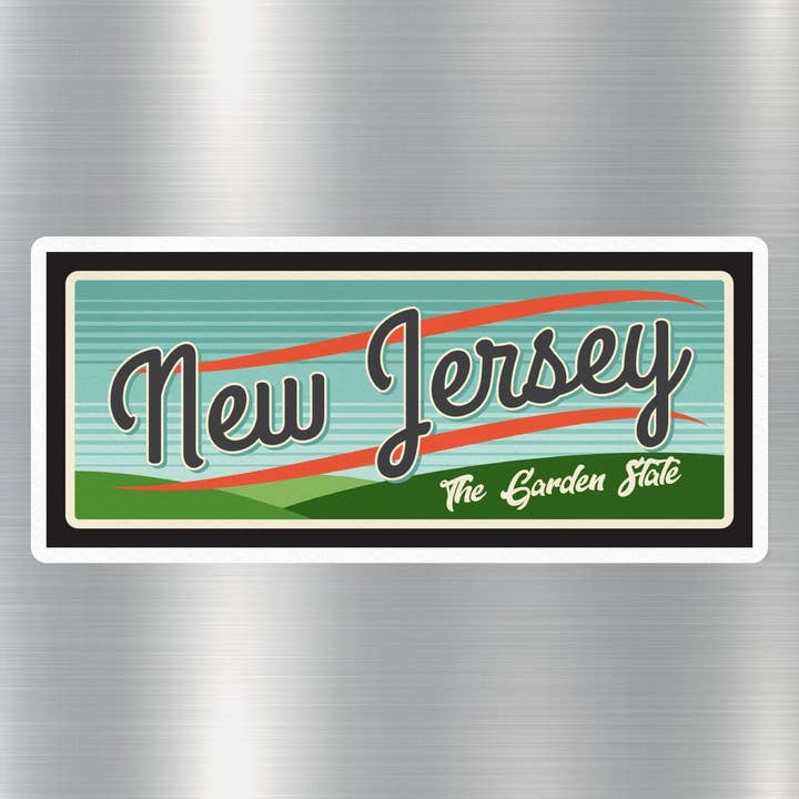 New Jersey the Garden State Travel Sticker for wholesale by GraffMerch.com