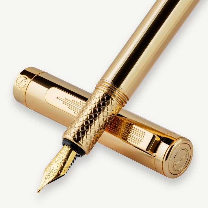 Scriveiner - Wholesale Pen - EDC Gold Fountain Pen - Fine Nib - Custom