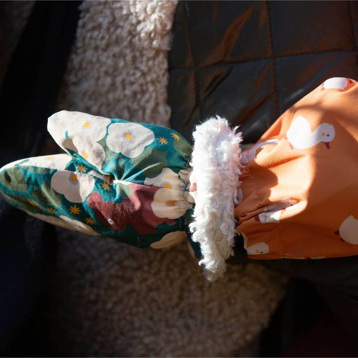 Hedgerow Sherpa Lined Mittens for wholesale by Little Green Radicals