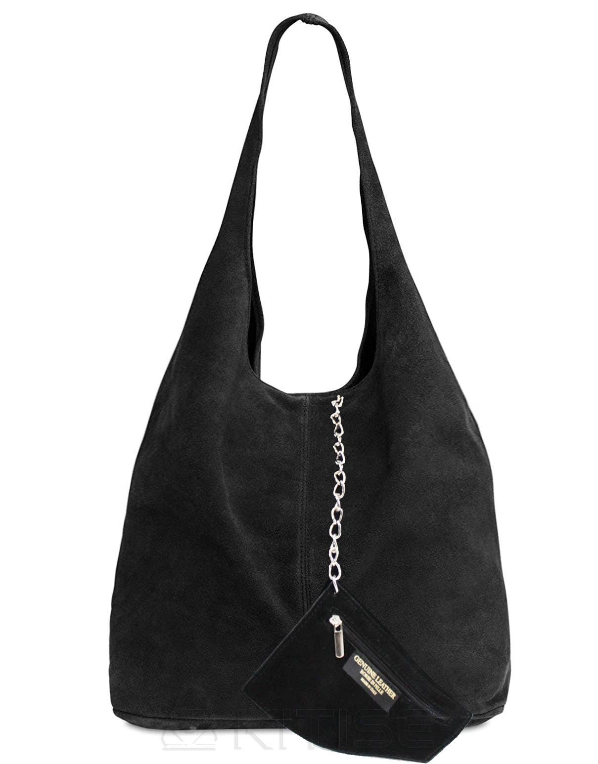Ellas Trading - Wholesale Tote Bag - Women's - Genuine Italian Suede Large Tote Bag with Purse12