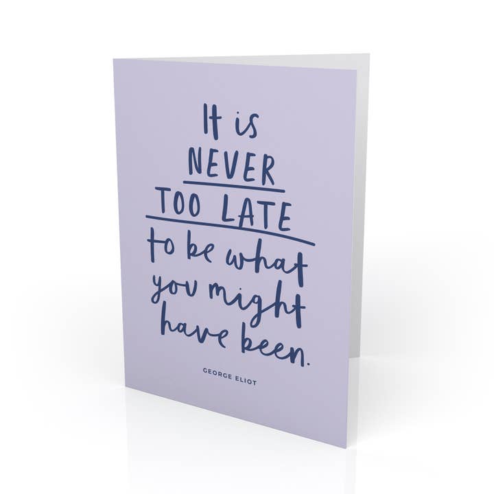 George Eliot quote - motivational greetings card for wholesale by PaperPaper Ltd