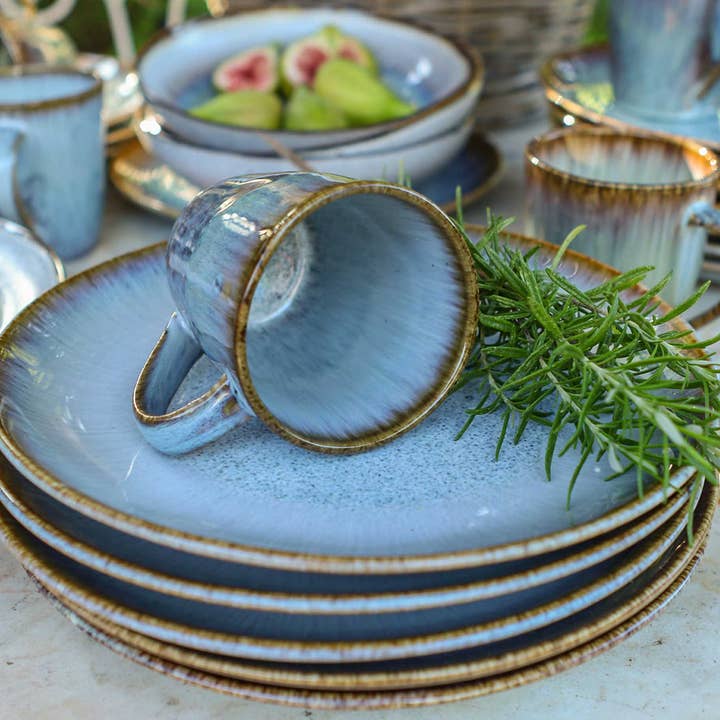 Keramik Liebe - Wholesale Dinner Plate - Alegria set of 6 plates, blue, large7