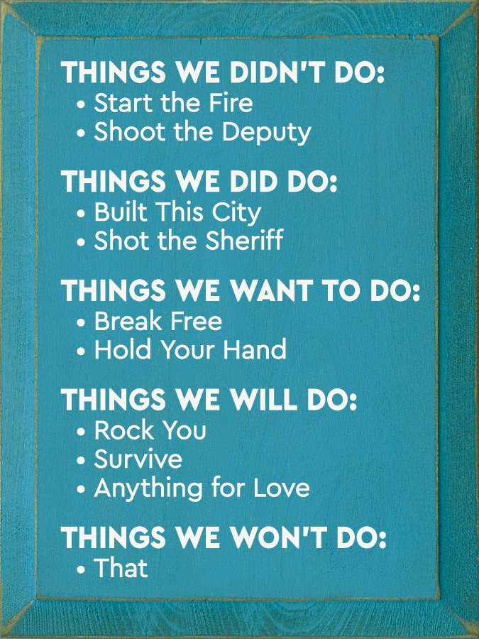 SAWDUST CITY - Vendita all'ingrosso Cartelli - Cose che non abbiamo fatto: appiccare il fuoco - Sparare al vicesceriffo...3