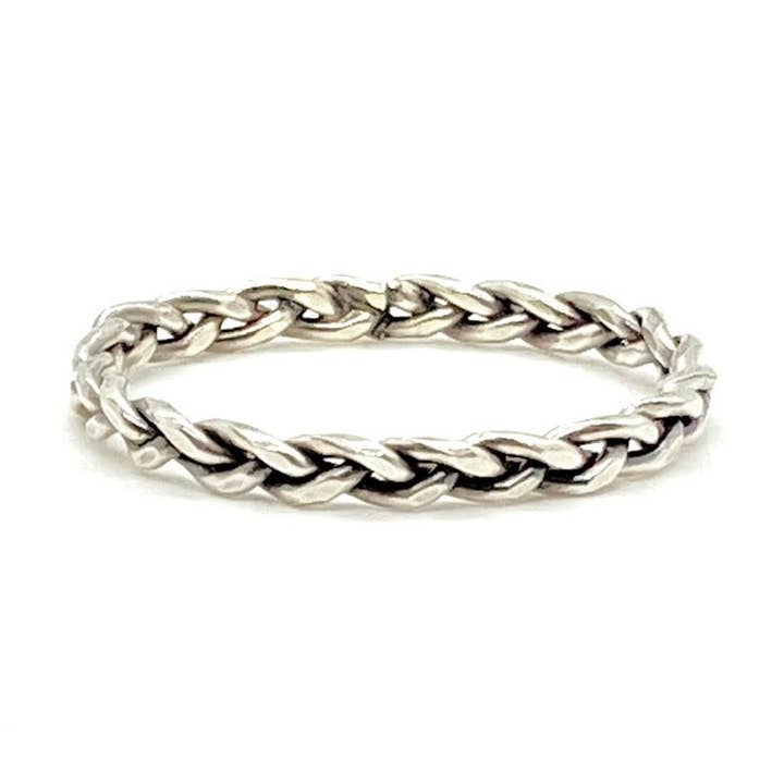 Braided Band Ring in Sterling Silver for wholesale by Alison Morse
