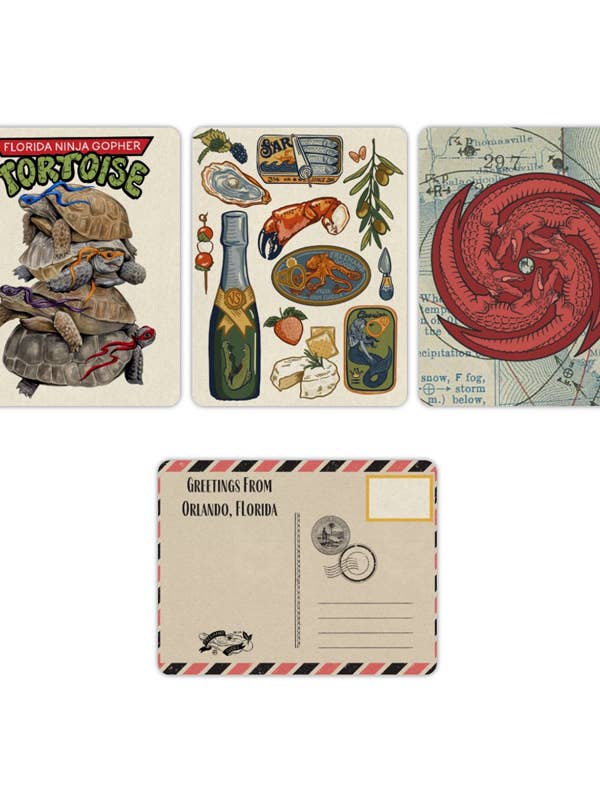 Florida Postcard Set for wholesale by Freehand Goods