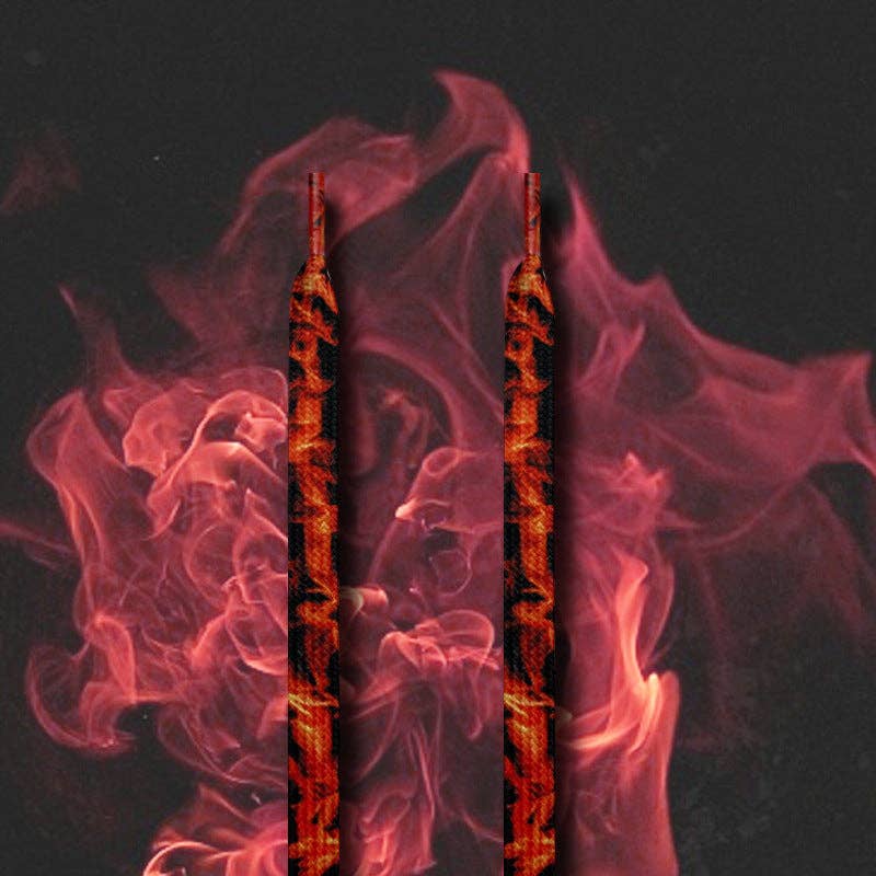 Funkyrel® Atzbranding Limited - Wholesale Shoelaces - Unisex - Shoeya - Flaming Flat Shoelaces In Capsule4