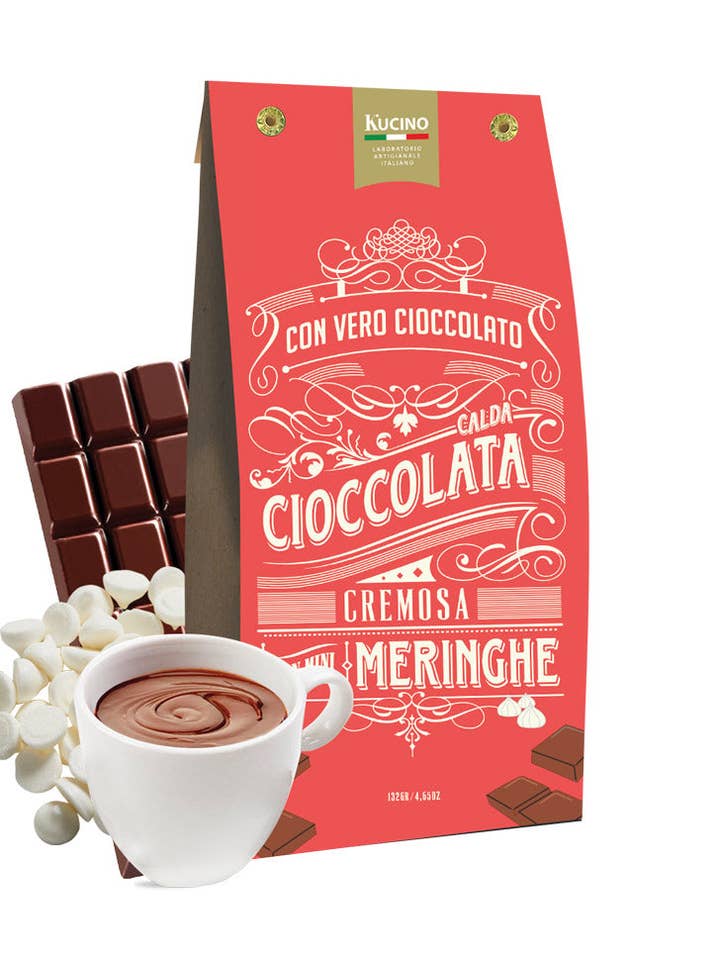 VARM CHOKOLADE MED CHOKOLADE OG MINI-MARENGS TIL 5 KOPPER for engroshandel hos Kucino