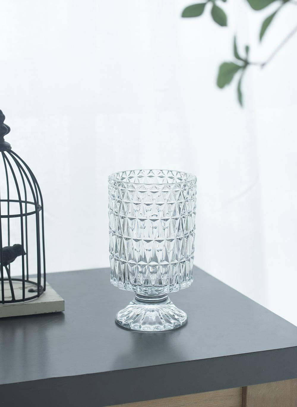 A&B Home Group Inc. – Engroshandel Vase – D4x7,5" Diamond Radiance Glasvase7